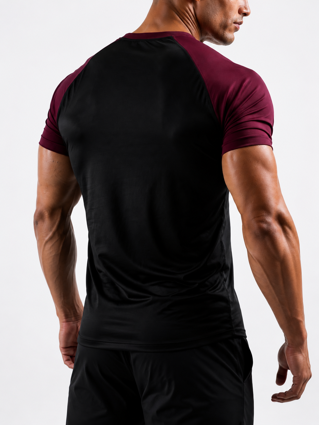Camiseta Negra con Vinotinto