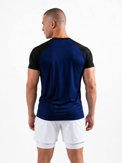 Camiseta Azul con Negro