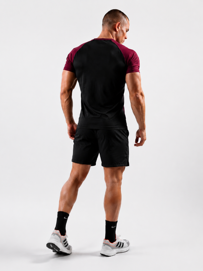 Camiseta Negra con Vinotinto