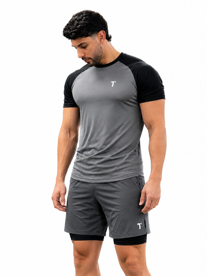 Camiseta Gris con Negro