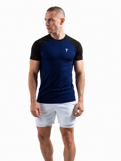 Camiseta Azul con Negro