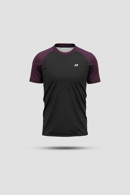 Camiseta Negra con Vinotinto