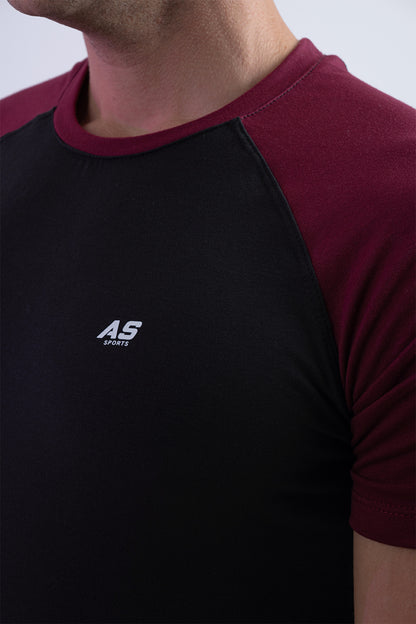 Camiseta Negra con Vinotinto