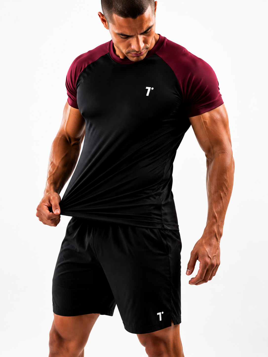 Camiseta Negra con Vinotinto