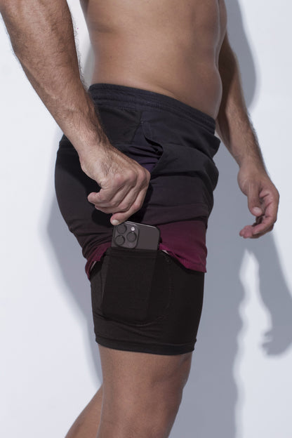 Pantaloneta Degradé Vinotinto