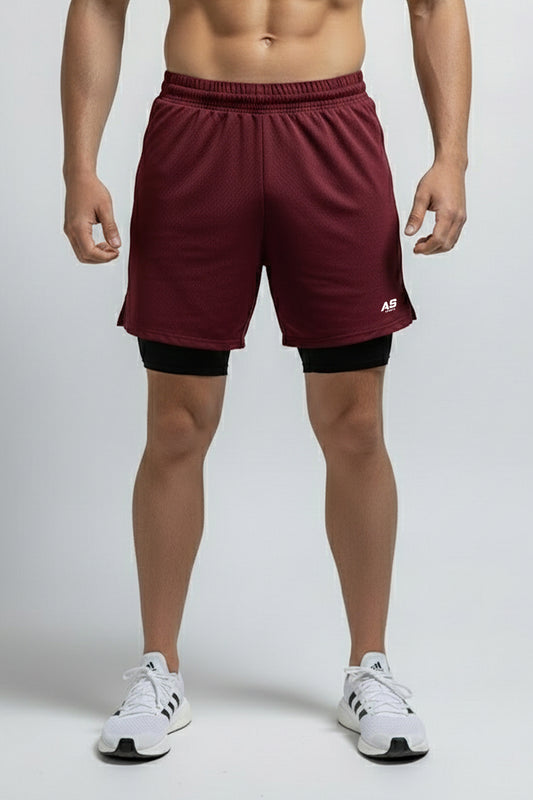 Pantaloneta Ultraflex DRY-FIT Vinotinto